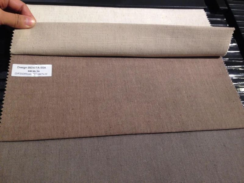 Textile 62% Polyester Upscale Plain Dyed Upholstery Sofa Covering Fabric