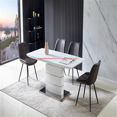 Modern Style of Dining Sets MDF Extenable Dining Table in Dining Room