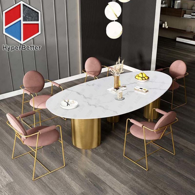 Highly Elastic Sponge Seat Ss Frame Dining Chairs Morden Design Dining Room Chairs