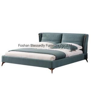 Modern Upholstered Fabric Bed Home Furniture Storage Bedroom Bed