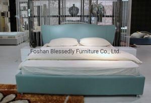 Foshan Factory Modern Furniture Fabric Bed Velvet King Bed in Bedroom Furniture