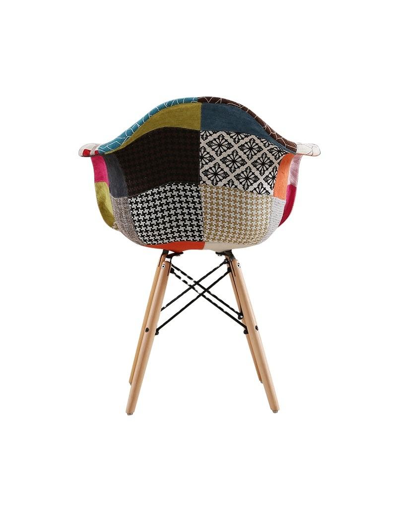 Fashion Lounge Chair Multi Colorful Fabric Living Room Chairs Leisure Chair with Beech Wooden Legs