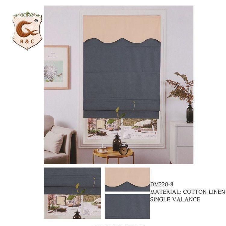 Factory Custom Blackout Roman Blinds Manufacturer Printed Fabric Roman Blinds for Home Decor