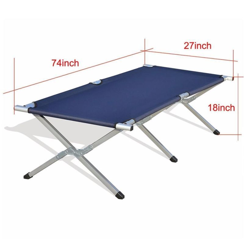 Portable Folding Camping Beach Bed Cot Single Metal Sale Adult Outdoor Luxury Sleeping Folding Camping Bed