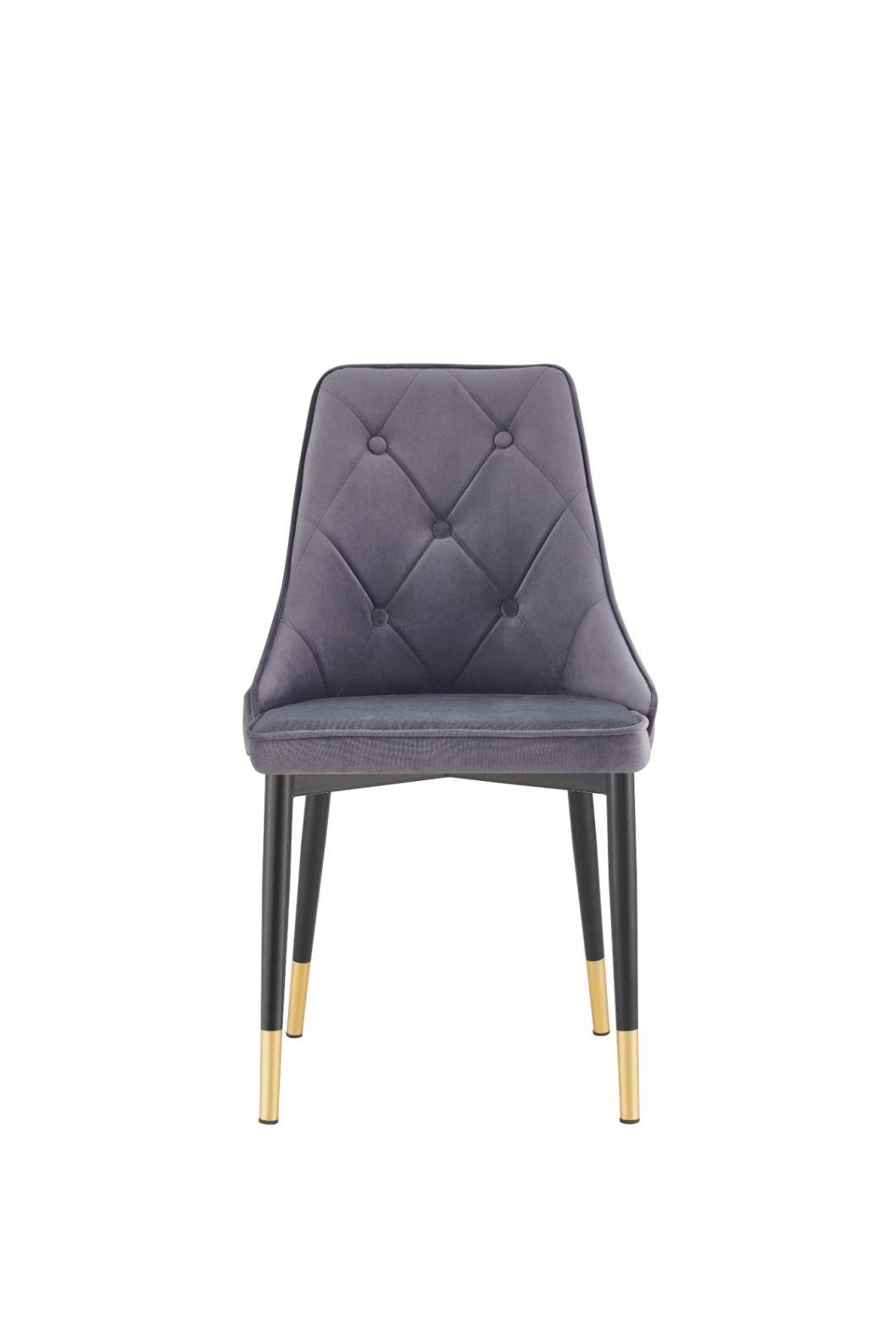 China Factory Contemporary Restaurant Furniture Modern Design Dinner Velvet Leisure Fabric Dining Dining Chair