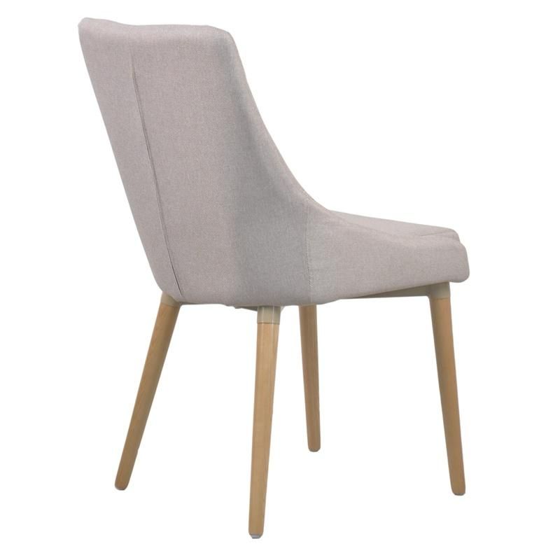 Fabric Seat Nodric Ash Solid Wood Legs Kitchen Dining Room Chair