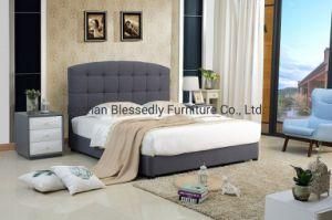 Wall Bed Living Room Furniture Set Linen Fabric Bed Upholstered King Bed