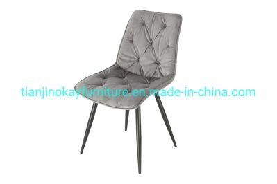 Nordic Luxury Restaurant Home Kitchen Sillas Upholstery Soft Fabric High Back Modern Velvet Dining Chair for Dining Room