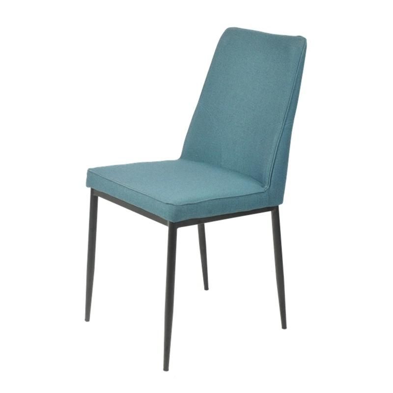 New Restaurant Modern Restaurant Velvet Fabric Blue Dining Chair