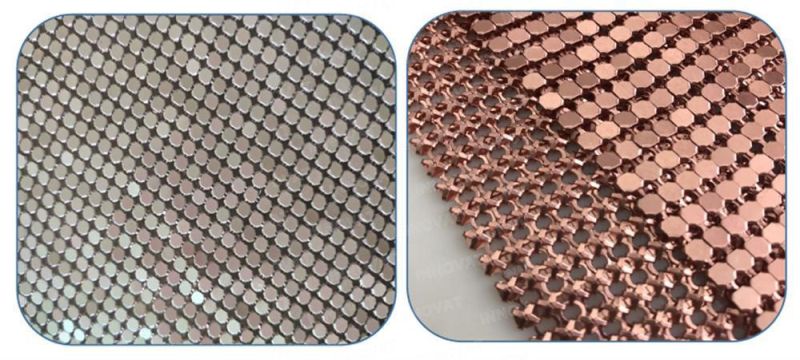 Metallic Gold Custom Rainbow Sequin Reflective Mesh Fabric for Garment/Aluminium Profile/Window Shutter/Window Blind/Roller Blind Curtain