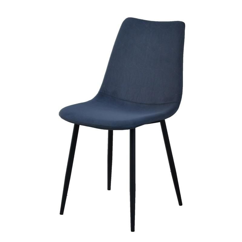 High Quality Kitchen Restaurant Dining Room Furniture Blue Fabric Modern Chairs