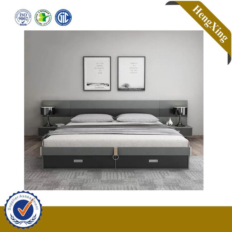 China Home Decor Wholesale Cheap Modern Wooden Double Bed Bedroom Furniture Sets