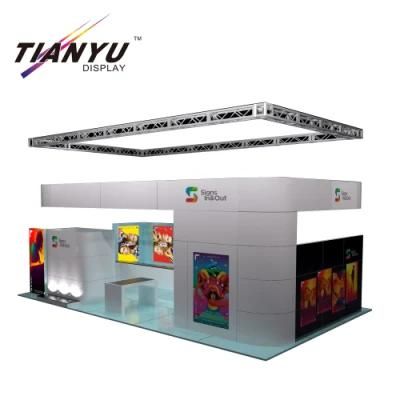 Straight Aluminum Fabric Trade Show Backwall Fabric Display Stands