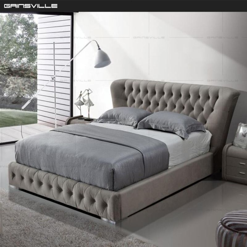 Hot Sell Bedroom Set with Middle Headboard in Points Design for Bedroom Furniture Sets