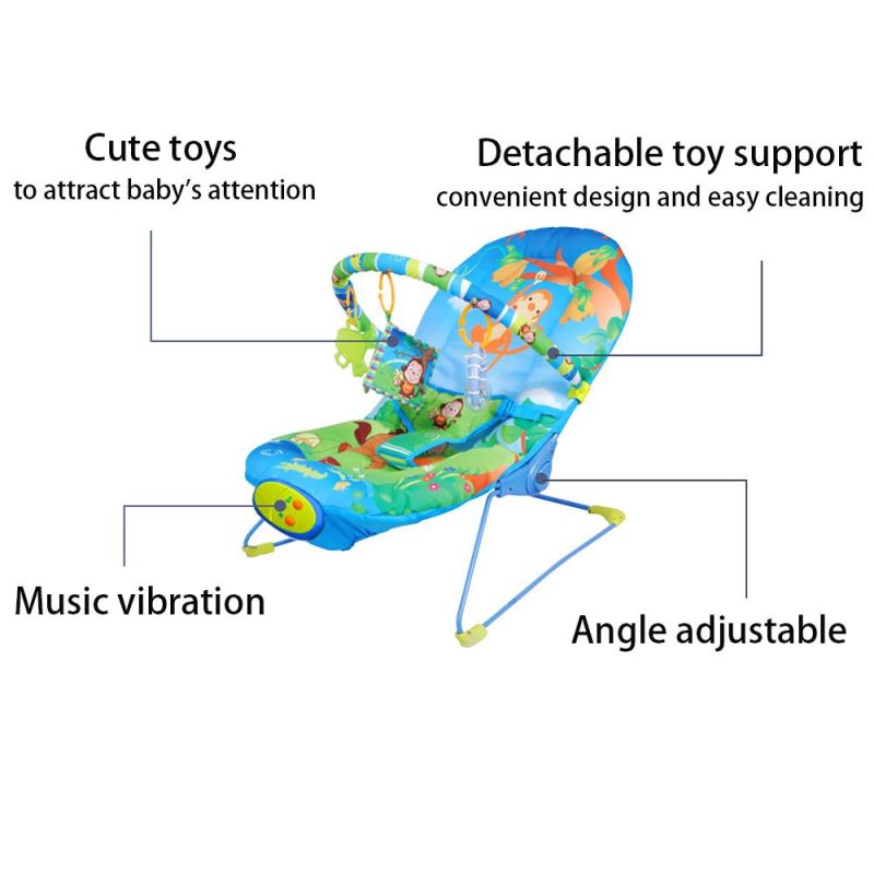 Baby Electric Rocking Chair Multifunctional Toddler Chair with Music and Vibration for Baby High Quality Fabric