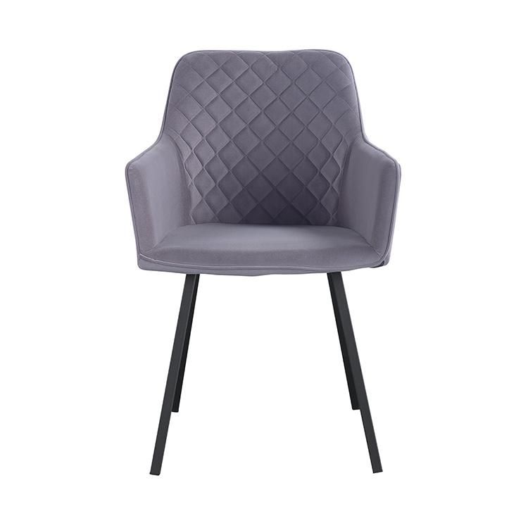 Cashmere Fabric Ergonomic Upholstered Dining Room Chair