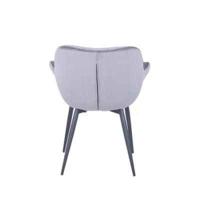 Factory Wholesale Nordic Modern Simple Dining Chair Leisure Accent Living Room Chair Velvet Leather Dinner Dining Chair