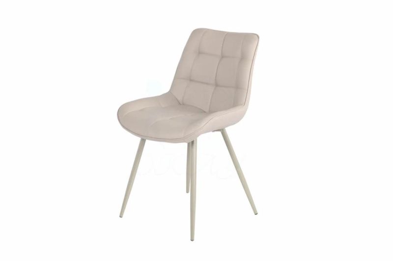 Manufacture PU or Fabric Leather Dining Chair Chrome Z Shape Dinig Chair