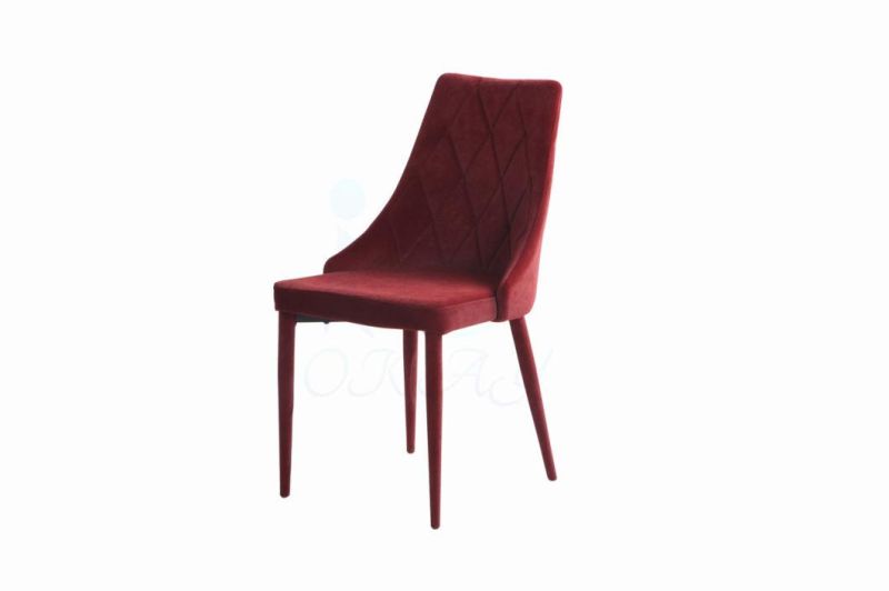 Modern Design of New Design Hot Sale Velvet Dining Chair with Painting Legs for Dining Room