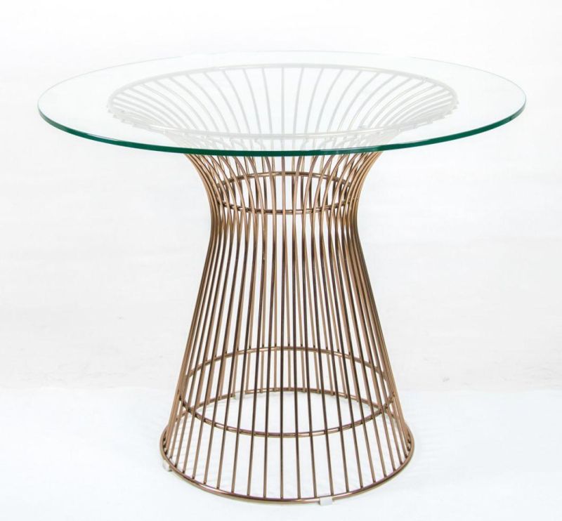 Popular Stackable Painted or Chrome Golden Steel Wire Dining Chair