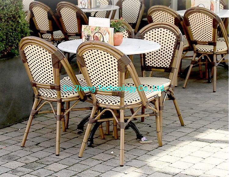 Foshan Supplier Top View Weaving Rope Hotel Restaurant Patios Balcony Outdoor Furniture