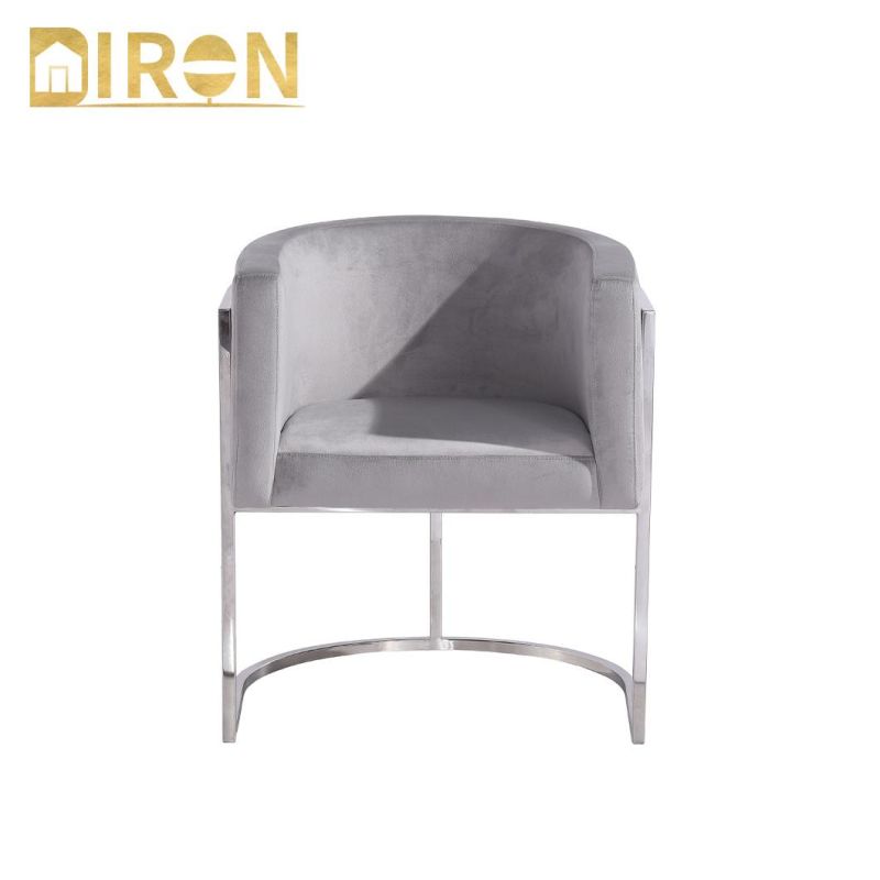 Factory Directly Luxury Stainless Steel Leg Velvet Home Using Dining Chair