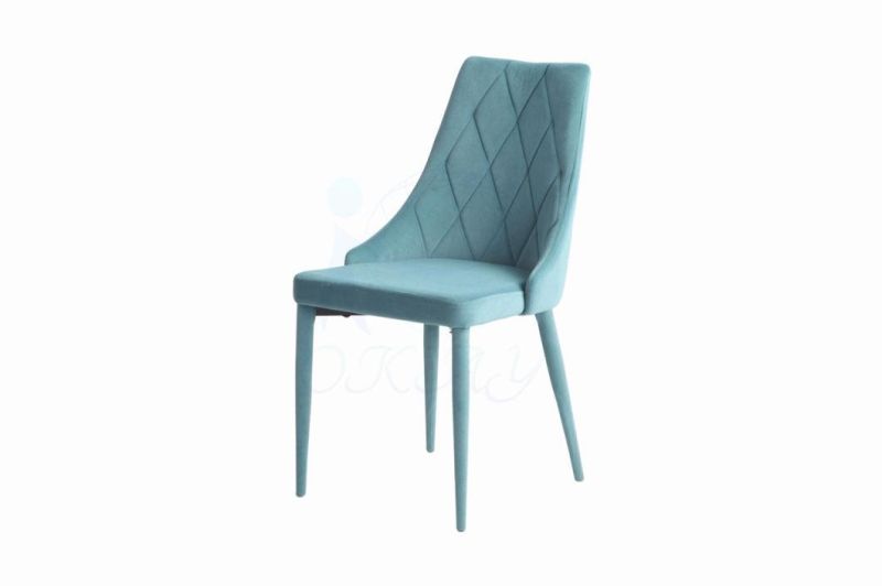 Modern Design of New Design Hot Sale Velvet Dining Chair with Painting Legs for Dining Room