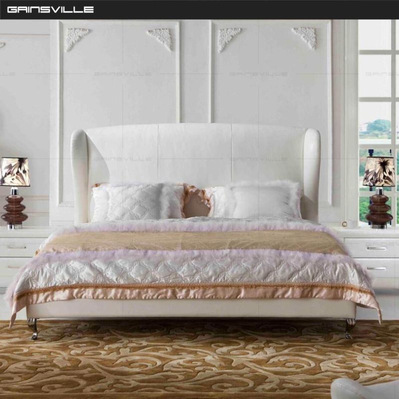 Gainsville Furniture Foshan Factory Furniture Bedroom Furniture Leather Bed Wall Bed Gc1609