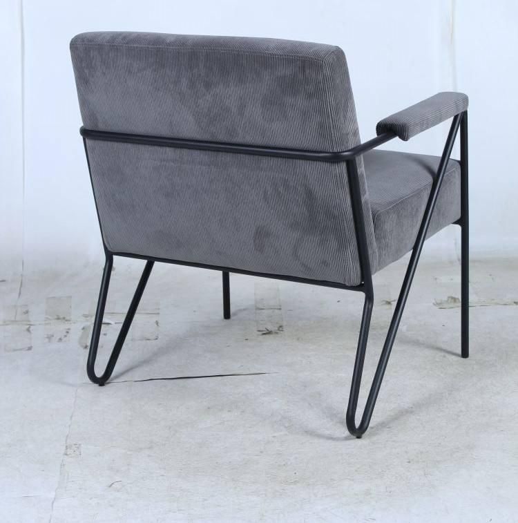 Home Living Room Hotel Furniture Sofa Fabric Metal Lounge Chair Modern Sofa Chair