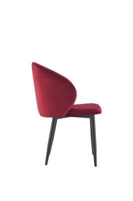 Hot Sale High Quality Home Furniture Luxury Modern Metal Legs Velvet Design Dining Chair