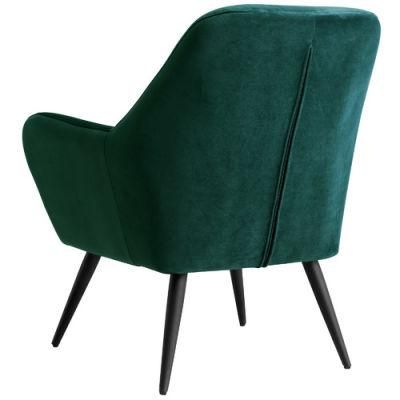 Dining Room Furniture Modern Leisure Velvet Dining Chair Metal Leg Reception Chair