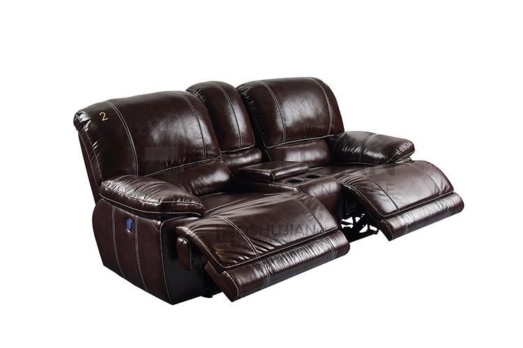 Super Soft Top Grain Leather Seat Sofa Set Cinema Chair for Media Room