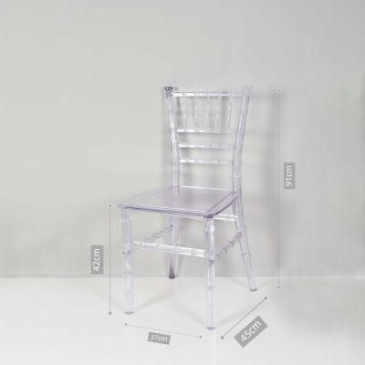 Wholesale Wedding Transparent Clear Acrylic Chairs for Weddings and Banquethotel Chairclear