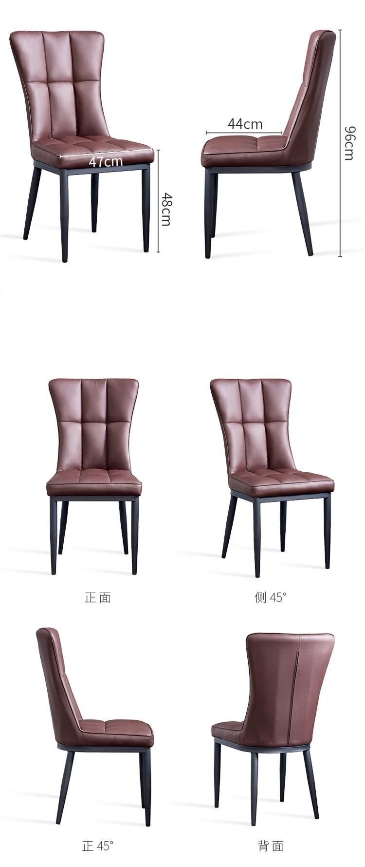 Modern Nodic Dining Chairs Set 4 Upholstery Dining Chair Marble Table and Chairs for Dining Room