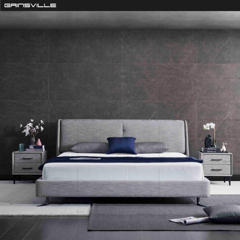 New Design Bed Wall Bed King Bed Sofa Bed Soft Fabric Bed Double Bedroom Furniture