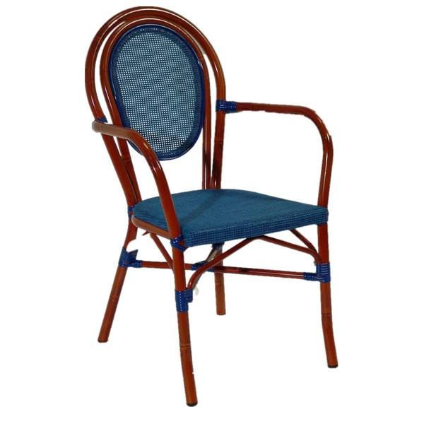 Turkey Market Design Fabric Chair Green Stackable Aluminium Chair