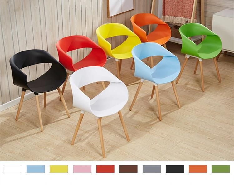 Factory Outdoor Restaurant Modern Wooden Home Dining Room Plastic Resin Dining Chair