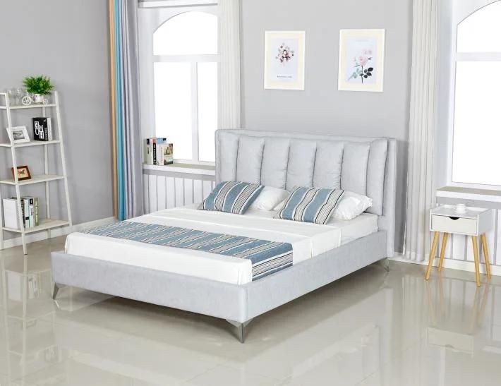 Home Bedroom Furniture Comfortable Fabric Bed Frame Furniture