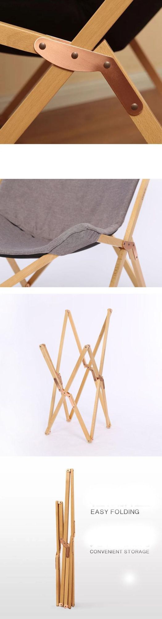 Portable Outdoor Folding Camping Chair Wooden Butterfly Chair