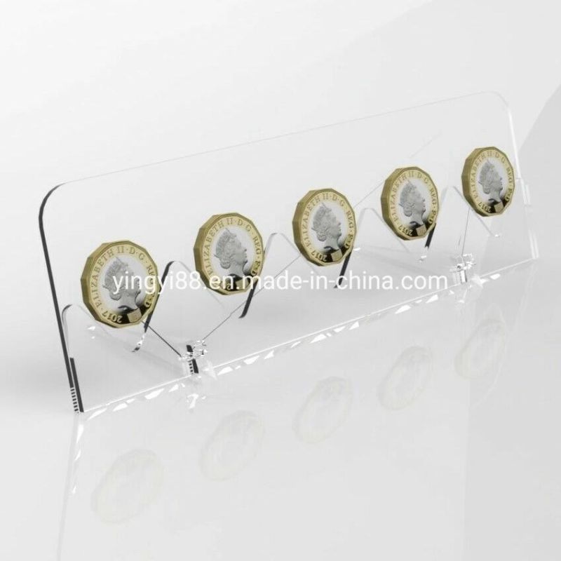 OEM Newest Transparent Acrylic Coin Display Stands