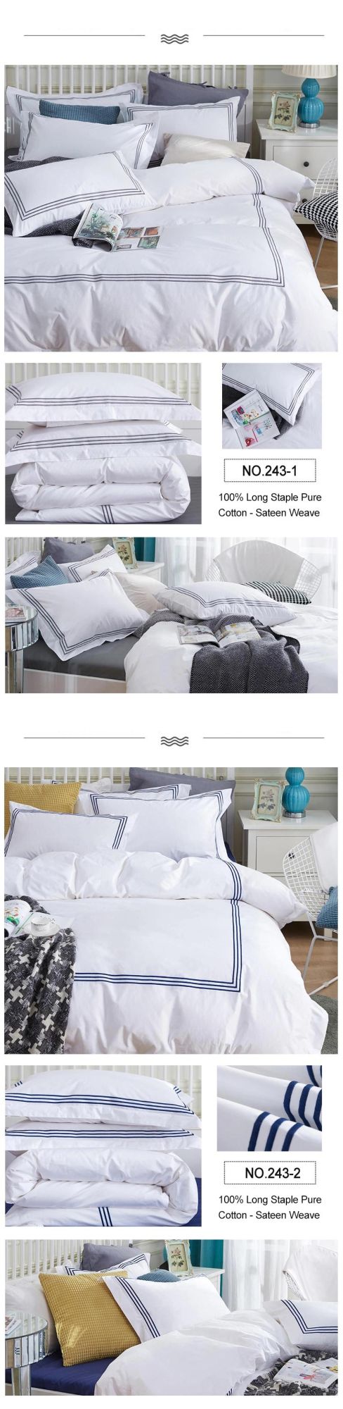 Cheap Price Modern Design White Bed Sheets Cotton Fabric for Single Bed