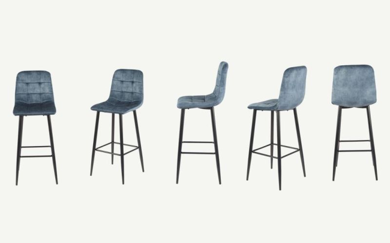 Modern Design Comfortable Fabric or PU Bar Chair Bar Stool Dining Leisure Chair