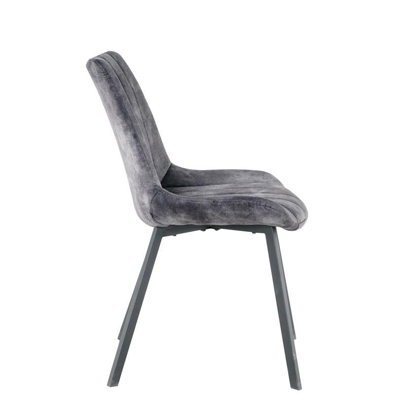 Wholesale Modern Design Luxury Fabric Cover Plating Metal Legs Kitchen Dining Chair