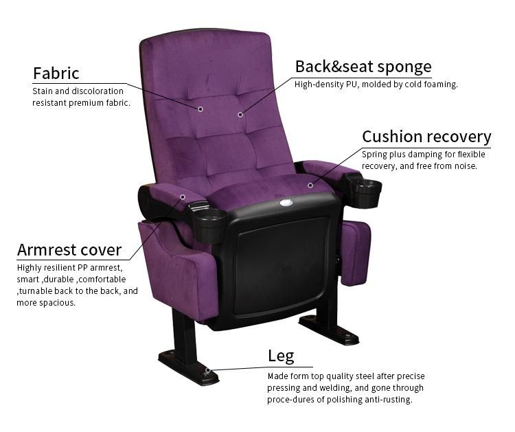 Cinema VIP Room Theater Music Concert Folding Fabric Chair