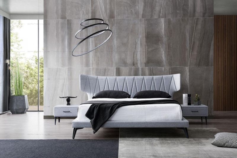 Modern Bedroom Italian Style Bed Home Furniture King Queen Size Bed Gc1801