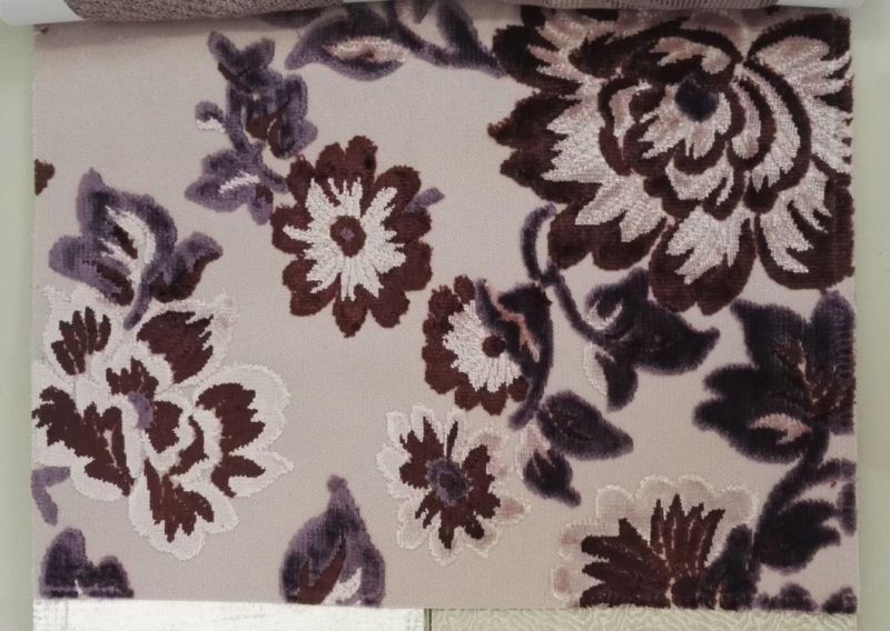 Home Textiles Yarn Dyed Cut Velvet Terciopelo Upholstery Sofa Covering Fabric
