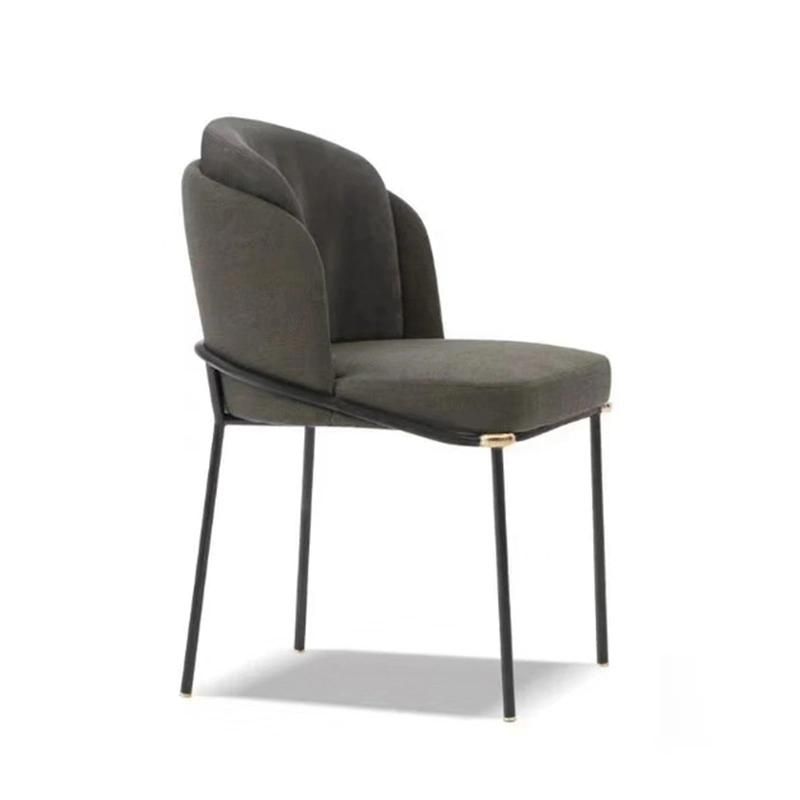 Nova Modern Grey Leather Leisure Chair Dining Room Furniture Hotel Dining Chair