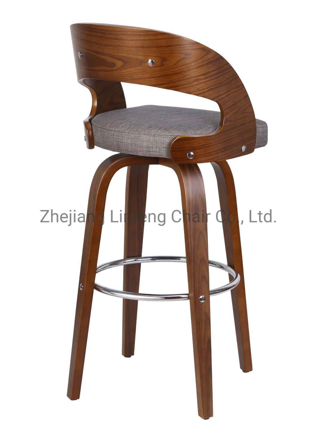 Solid Wooden Bar Chair Restaurant Dining Chair Set Bar Stool Counter Stool