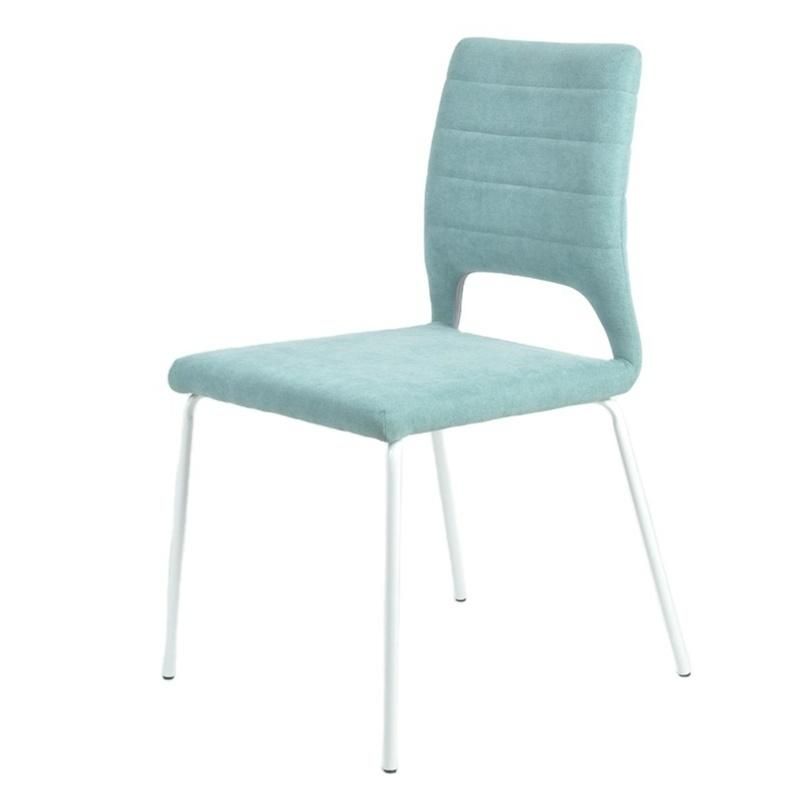 Nordic Style Restaurant Modern Fabric Metal Leg Comedor Dining Chair