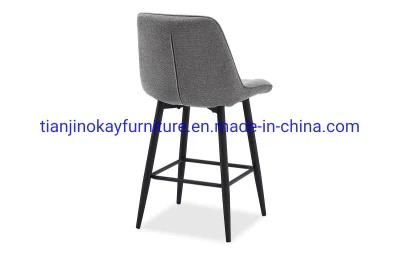 Commercial Barstools PU Leather Bar Chair Stainless Steel Frame Bar Stool High Chair